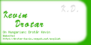 kevin drotar business card
