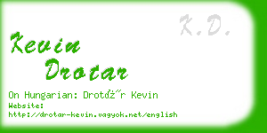 kevin drotar business card